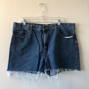 High waist denim shorts